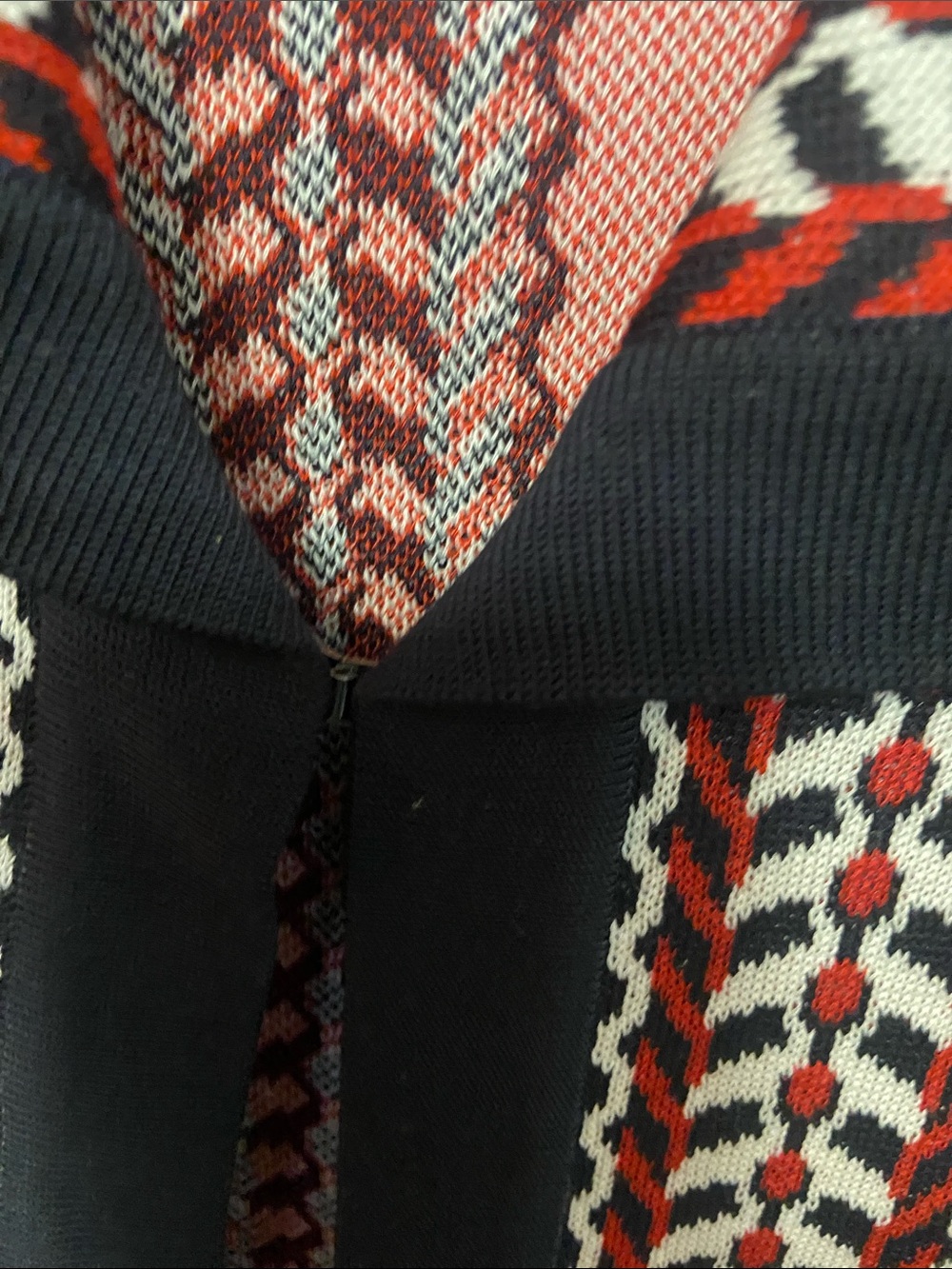 Ming Wang Black Red White Striped Open Blazer acrylic blend - Picture 4 of 7